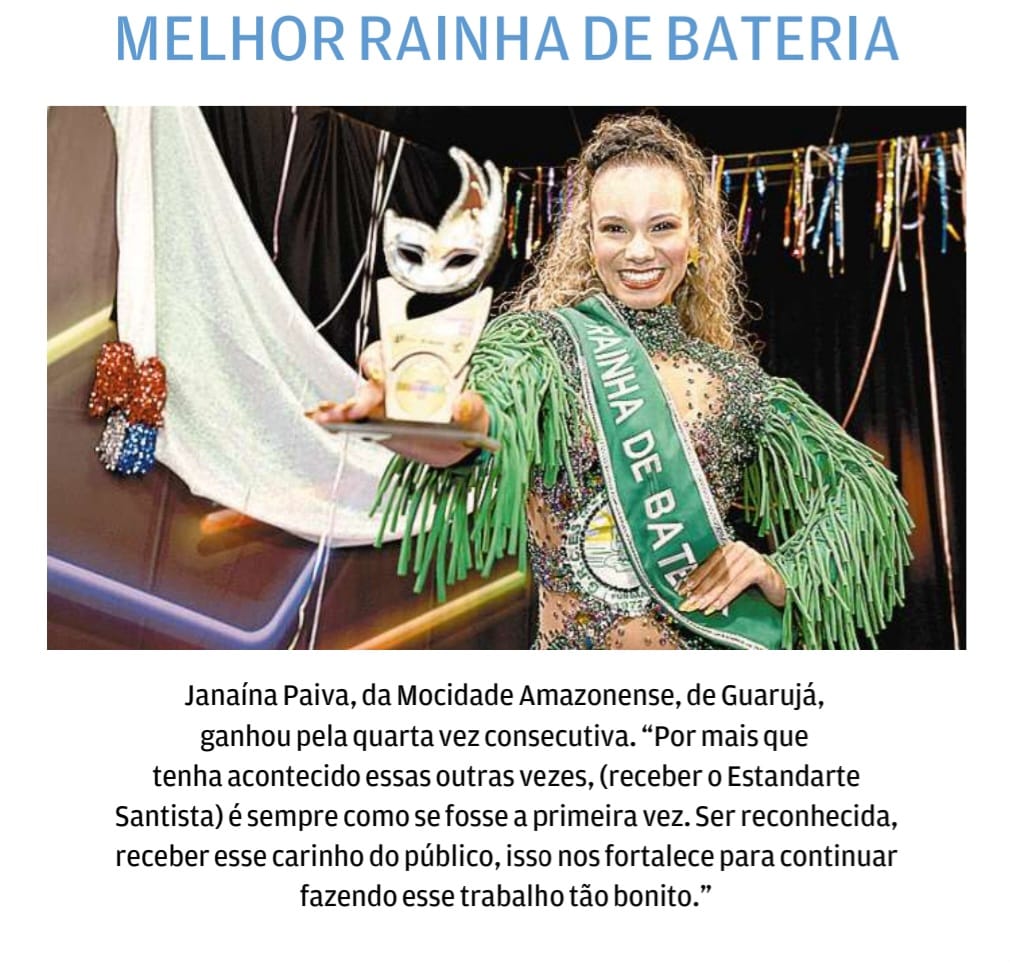 Melhor rainha de bateria da Amazonense