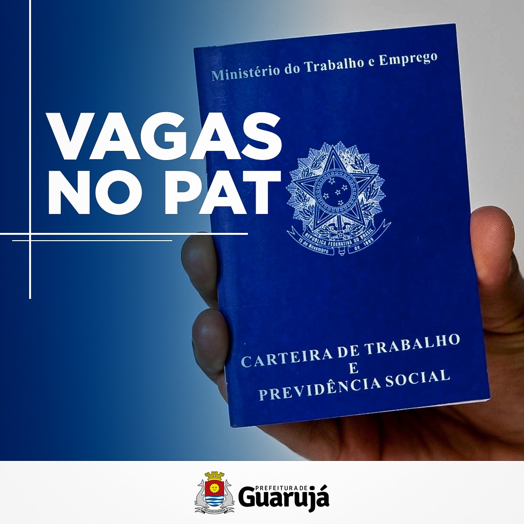 PAT Guarujá oferta 32 vagas de emprego neste sábado